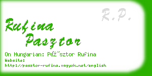 rufina pasztor business card